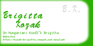 brigitta kozak business card